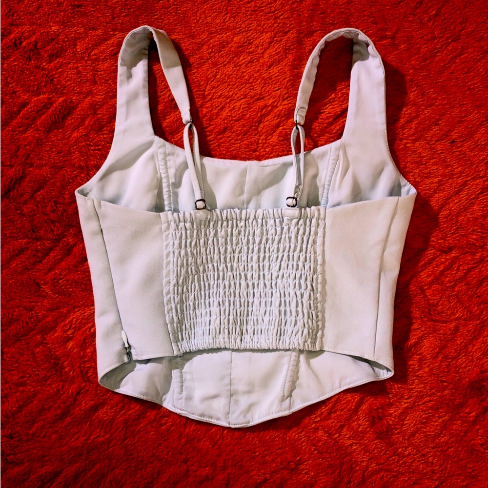 Abercrombie and Fitch women’s extra small XS strap bustiers. Light blue corset
